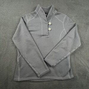 The North Face Pullover‎ Sweater Women's Large Grey Fleece Button